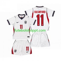 Camisola Júnior Inglaterra Marcus Rashford 11 Principais Equipamento Copa do Mundo 2026 Manga Curta