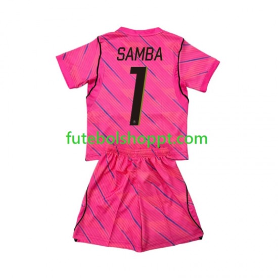 Camisola Júnior França Brice Samba 1 Guarda-redes Alternativa Equipamento Copa do Mundo 2026 Manga Curta