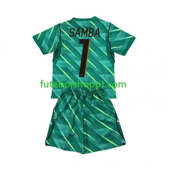 Camisola Júnior França Brice Samba 1 Guarda-redes Terceiro Equipamento Copa do Mundo 2026 Manga Curta