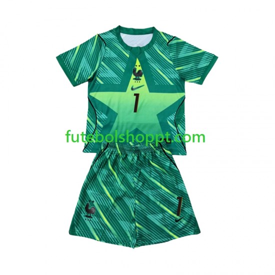 Camisola Júnior França Brice Samba 1 Guarda-redes Terceiro Equipamento Copa do Mundo 2026 Manga Curta