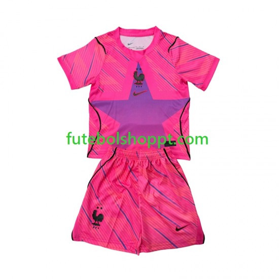 Camisola Júnior França Guarda-redes Alternativa Equipamento Copa do Mundo 2026 Manga Curta
