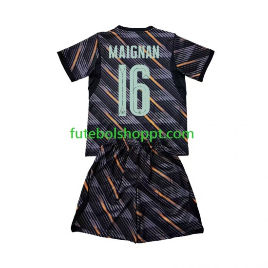 Camisola Júnior França Mike Maignan 16 Guarda-redes Principais Equipamento Copa do Mundo 2026 Manga Curta