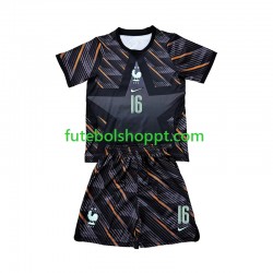 Camisola Júnior França Mike Maignan 16 Guarda-redes Principais Equipamento Copa do Mundo 2026 Manga Curta
