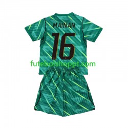Camisola Júnior França Mike Maignan 16 Guarda-redes Terceiro Equipamento Copa do Mundo 2026 Manga Curta