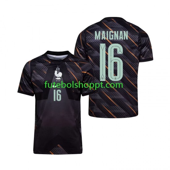 Camisola Homem França Mike Maignan 16 Guarda-redes Principais Equipamento Copa do Mundo 2026 Manga Curta