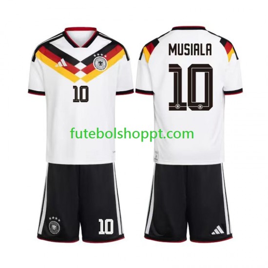 Camisola Júnior Alemanha Jamal Musiala 10 Principais Equipamento Copa do Mundo 2026 Manga Curta