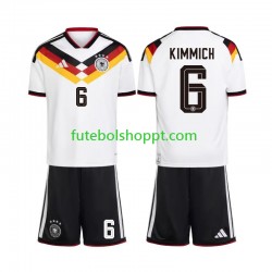 Camisola Júnior Alemanha Joshua Kimmich 6 Principais Equipamento Copa do Mundo 2026 Manga Curta