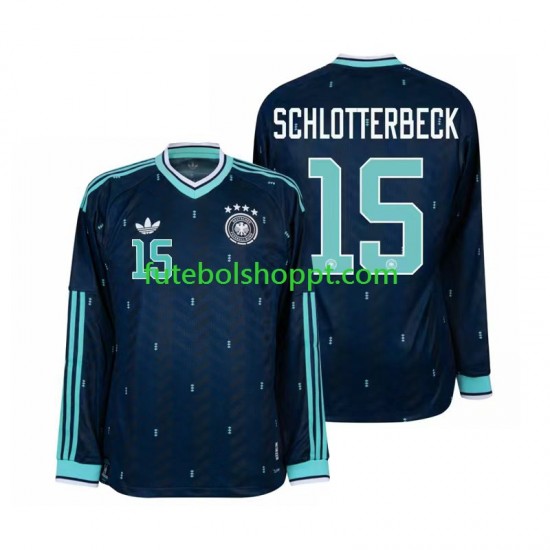 Camisola Homem Alemanha Nico Schlotterbeck 15 Alternativa Equipamento Copa do Mundo 2026 Manga Comprida