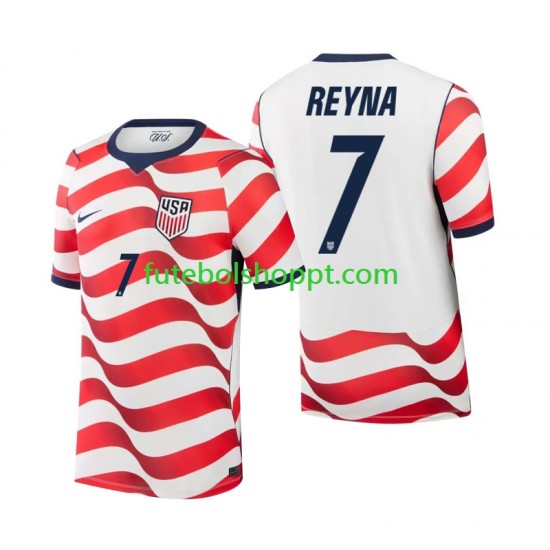 Camisola Homem Giovanni Reyna 7 Principais Equipamento Copa do Mundo 2026 Manga Curta