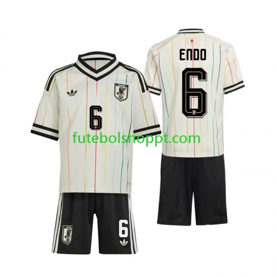 Camisola Júnior Japão Wataru Endo 6 Alternativa Equipamento Copa do Mundo 2026 Manga Curta