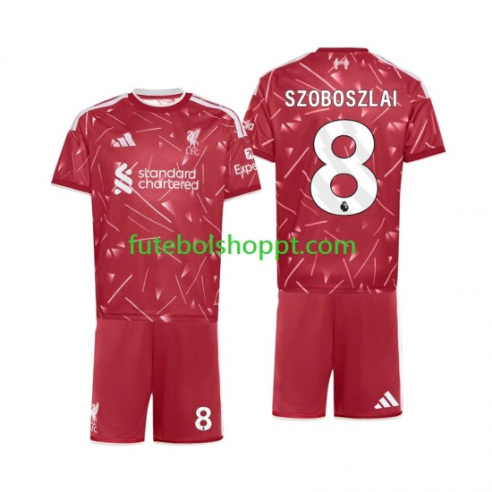 Camisola Júnior Liverpool Dominik Szoboszlai 8 Principais Equipamento 2026-2027 Manga Curta
