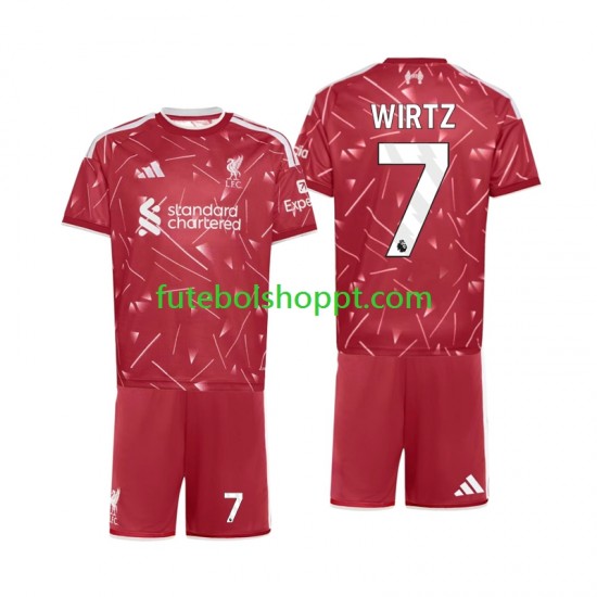 Camisola Júnior Liverpool Florian Wirtz 7 Principais Equipamento 2026-2027 Manga Curta