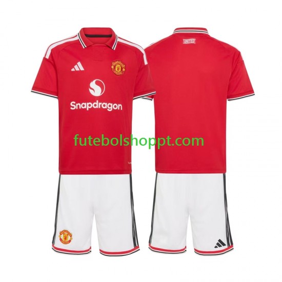 Camisola Júnior Manchester United Principais Equipamento 2026-2027 Manga Curta