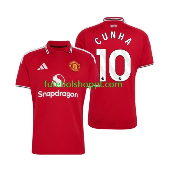 Camisola Homem Manchester United Matheus Cunha 10 Principais Equipamento 2026-2027 Manga Curta