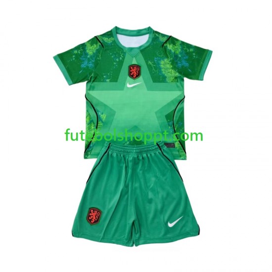 Camisola Júnior Países Baixos Guarda-redes Terceiro Equipamento Copa do Mundo 2026 Manga Curta