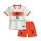 Camisola Júnior Países Baixos Jeremie Frimpong 12 Alternativa Equipamento Copa do Mundo 2026 Manga Curta