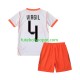 Camisola Júnior Países Baixos Virgil van Dijk 4 Alternativa Equipamento Copa do Mundo 2026 Manga Curta