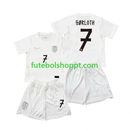 Camisola Júnior Norueg Alexander Sorloth 7 Terceiro Equipamento Copa do Mundo 2026 Manga Curta
