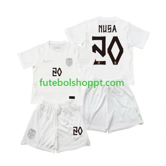 Camisola Júnior Noruega Antonio NUSA 20 Terceiro Equipamento Copa do Mundo 2026 Manga Curta