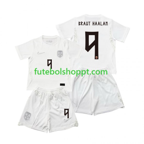 Camisola Júnior Noruega Braut Haaland 9 Terceiro Equipamento Copa do Mundo 2026 Manga Curta