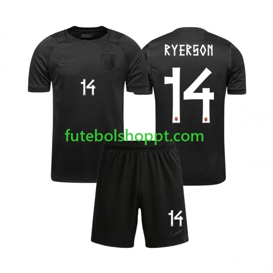 Camisola Júnior Noruega Julian Ryerson 14 Alternativa Equipamento Copa do Mundo 2026 Manga Curta