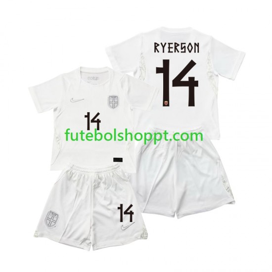 Camisola Júnior Noruega Julian Ryerson 14 Terceiro Equipamento Copa do Mundo 2026 Manga Curta