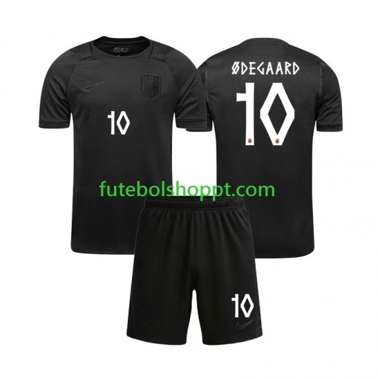 Camisola Júnior Noruega Martin Odegaard 10 Alternativa Equipamento Copa do Mundo 2026 Manga Curta