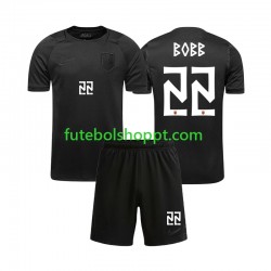 Camisola Júnior Noruega Oscar Bobb 22 Alternativa Equipamento Copa do Mundo 2026 Manga Curta