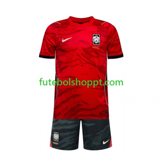Camisola Júnior Coreia do Sul Principais Equipamento Copa do Mundo 2026 Manga Curta