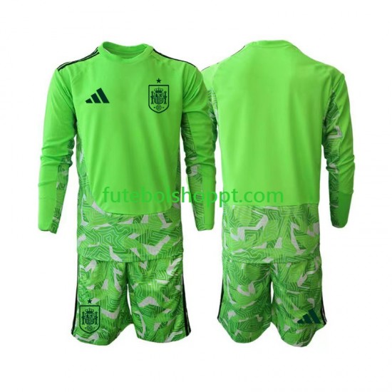 Camisola Júnior Espanha 6th Green color Guarda-redes Copa do Mundo 2026 Manga Comprida