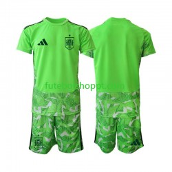 Camisola Júnior Espanha 6th Green color Guarda-redes Copa do Mundo 2026 Manga Curta