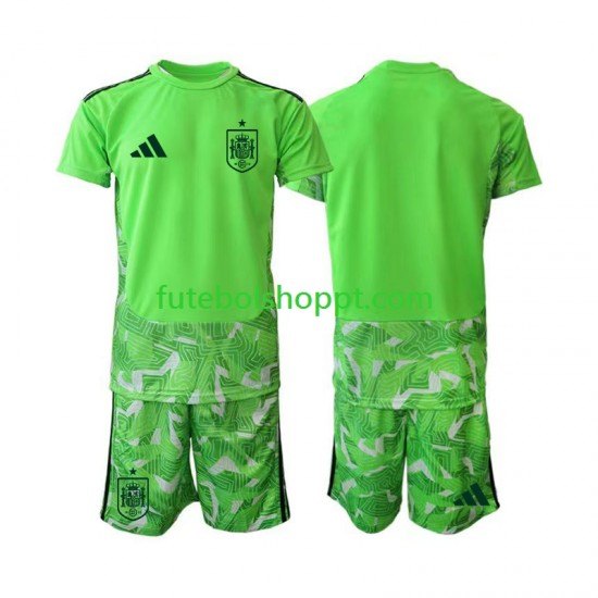 Camisola Júnior Espanha 6th Green color Guarda-redes Copa do Mundo 2026 Manga Curta