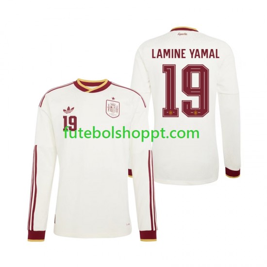 Camisola Homem Espanha Lamine Yamal 19 Alternativa Equipamento Copa do Mundo 2026 Manga Comprida