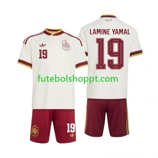 Camisola Júnior Espanha Lamine Yamal 19 Alternativa Equipamento Copa do Mundo 2026 Manga Curta
