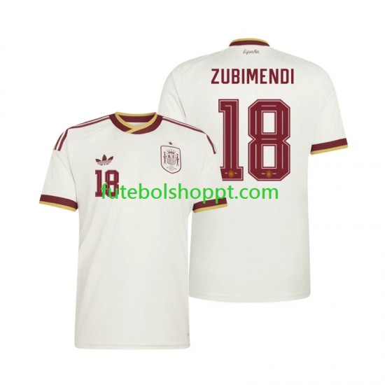 Camisola Homem Espanha Martin Zubimendi 18 Alternativa Equipamento Copa do Mundo 2026 Manga Curta