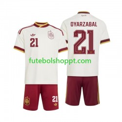 Camisola Júnior Espanha Mikel Oyarzabal 21 Alternativa Equipamento Copa do Mundo 2026 Manga Curta
