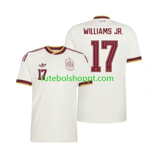 Camisola Homem Espanha Nico Williams 17 Alternativa Equipamento Copa do Mundo 2026 Manga Curta