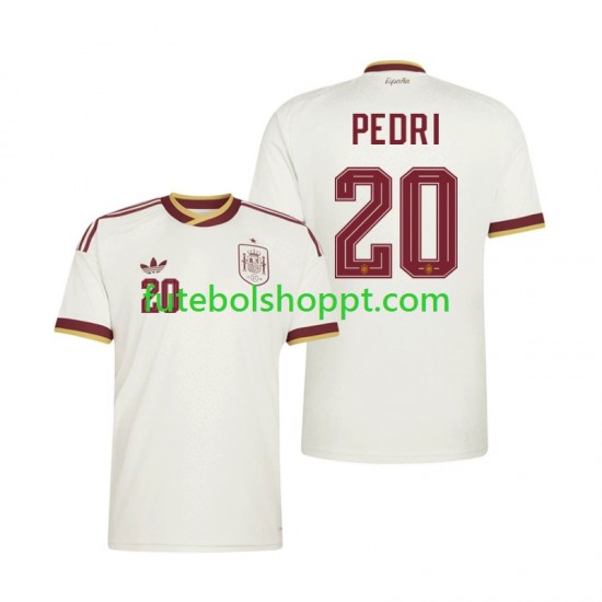 Camisola Homem Espanha Pedri 20 Alternativa Equipamento Copa do Mundo 2026 Manga Curta