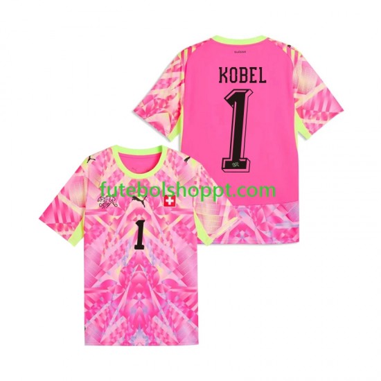 Camisola Homem Suíça Gregor Kobel 1 Guarda-redes Alternativa Equipamento Copa do Mundo 2026 Manga Curta