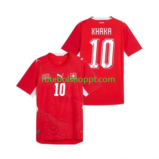 Camisola Homem Suíça Granit Xhaka 10 Principais Equipamento Copa do Mundo 2026 Manga Curta
