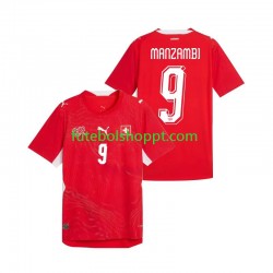 Camisola Homem Suíça Johan Manzambi 9 Principais Equipamento Copa do Mundo 2026 Manga Curta
