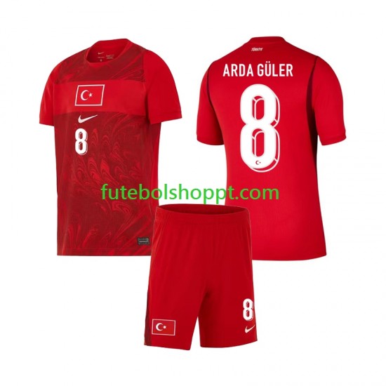 Camisola Júnior Turquia Arda Guler 8 Principais Equipamento Copa do Mundo 2026 Manga Curta