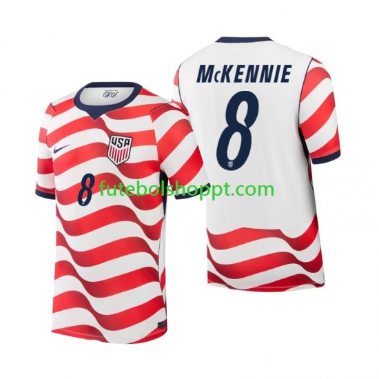 Camisola Homem Estados Unidos Weston McKennie 8 Principais Equipamento Copa do Mundo 2026 Manga Curta
