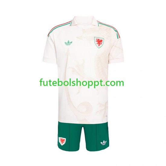 Camisola Júnior País de Gales Alternativa Equipamento Copa do Mundo 2026 Manga Curta