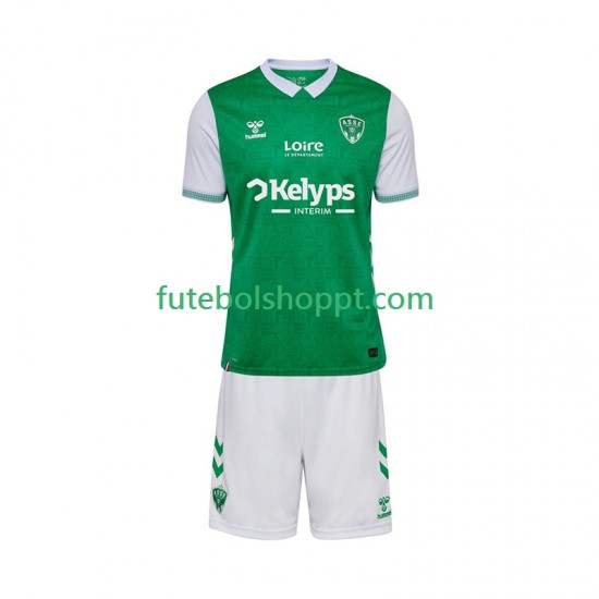Camisola Júnior AS Saint-Etienne Principais Equipamento 2025-2026 Manga Curta