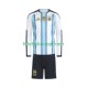 Camisola Júnior Argentina Principais Equipamento Copa do Mundo 2026 Manga Comprida