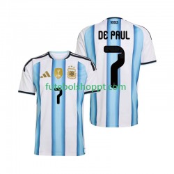 Camisola Homem Argentina Rodrigo De Paul 7 Principais Equipamento Copa do Mundo 2026 Manga Curta
