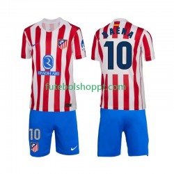 Camisola Júnior Atlético Madrid Alex Baena 10 Principais Equipamento 2025-2026 Manga Curta
