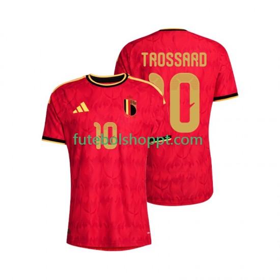 Camisola Homem Bélgica Leandro Trossard 10 Principais Equipamento Copa do Mundo 2026 Manga Curta