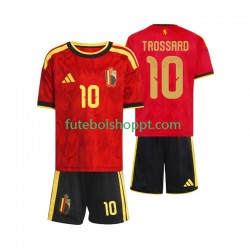 Camisola Júnior Bélgica Leandro Trossard 10 Principais Equipamento Copa do Mundo 2026 Manga Curta